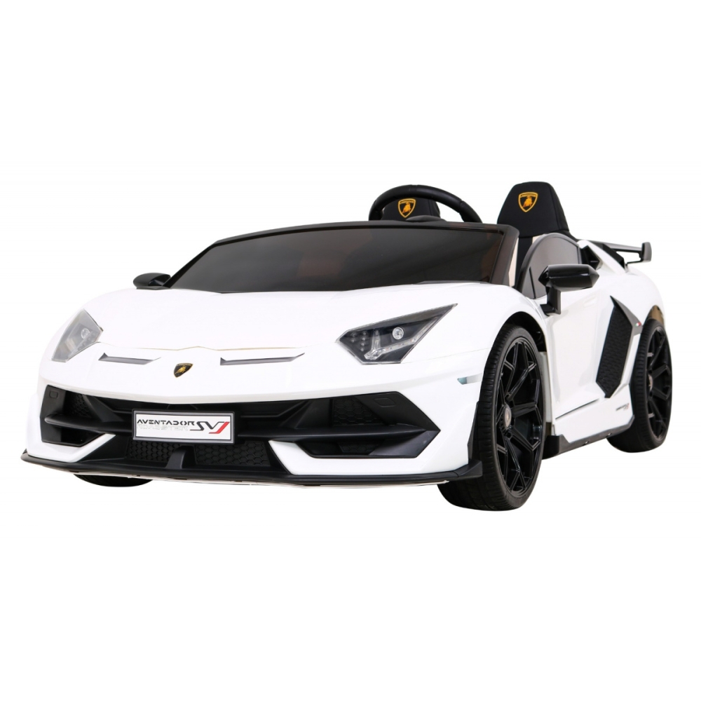 Dvivietis elektromobilis Lamborghini SVJ DRIFT, White-Elektromobiliai vaikams, Mašinos-e-vaikas