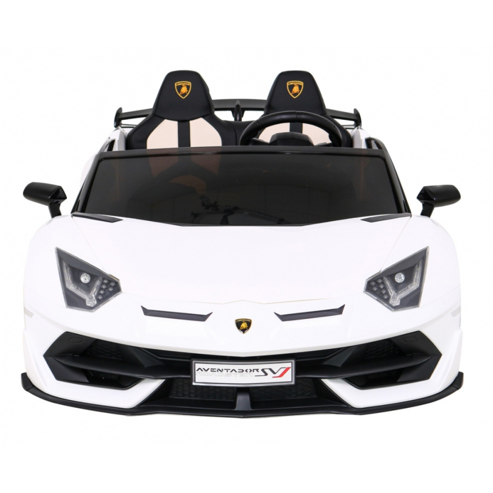 Dvivietis elektromobilis Lamborghini SVJ DRIFT, White-Elektromobiliai vaikams, Mašinos-e-vaikas