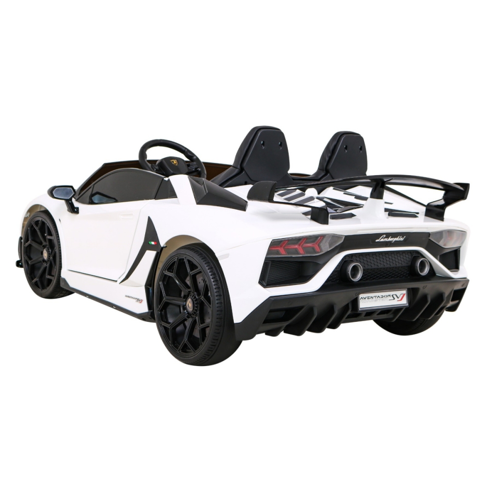 Dvivietis elektromobilis Lamborghini SVJ DRIFT, White-Elektromobiliai vaikams, Mašinos-e-vaikas