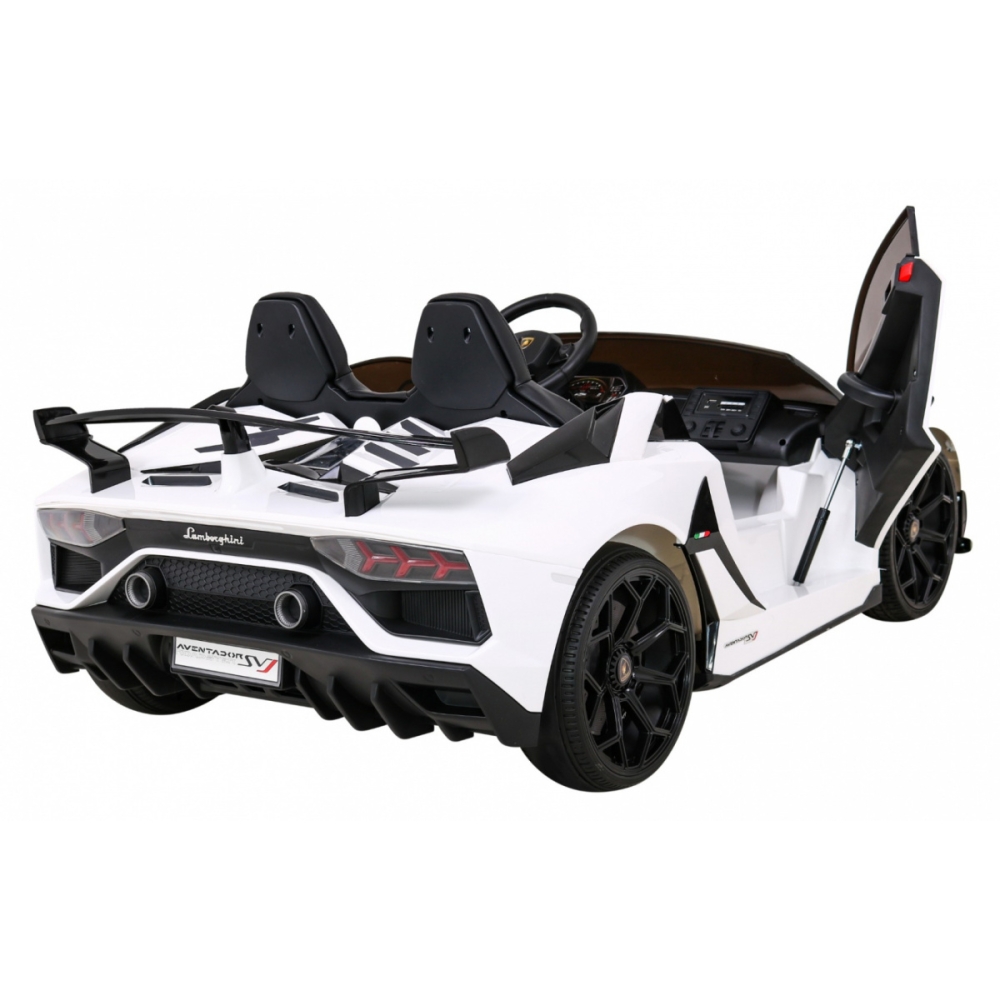 Dvivietis elektromobilis Lamborghini SVJ DRIFT, White-Elektromobiliai vaikams, Mašinos-e-vaikas