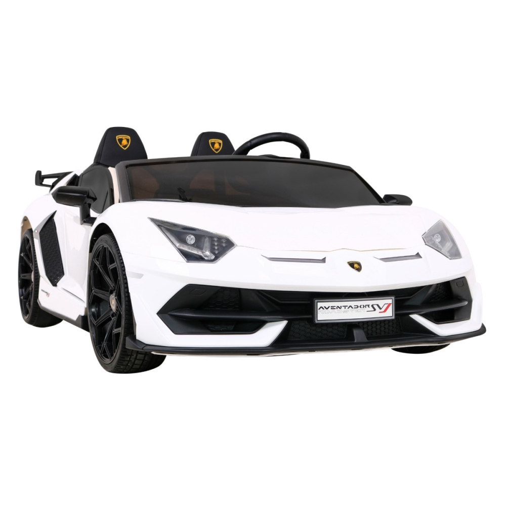 Dvivietis elektromobilis Lamborghini SVJ DRIFT, White-Elektromobiliai vaikams, Mašinos-e-vaikas