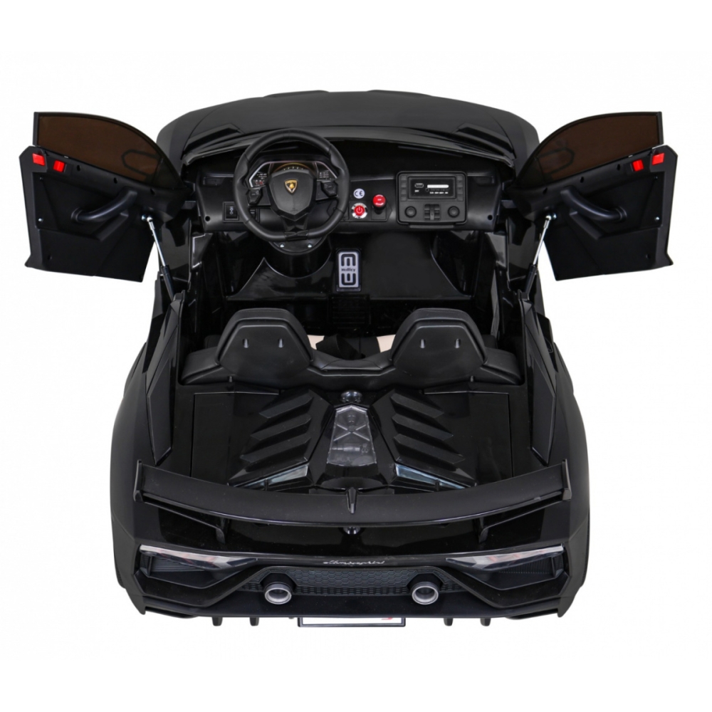 Dvivietis elektromobilis Lamborghini SVJ DRIFT, Black-Elektromobiliai vaikams, Mašinos-e-vaikas