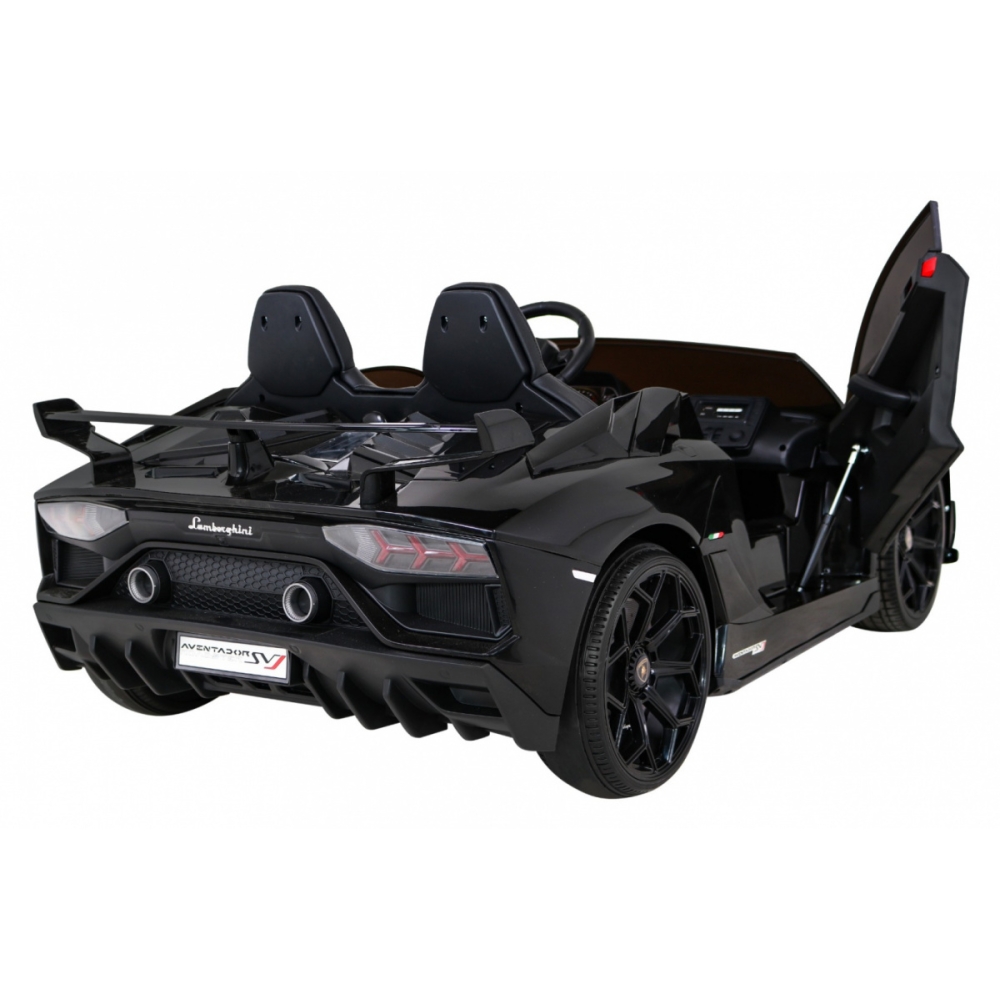 Dvivietis elektromobilis Lamborghini SVJ DRIFT, Black-Elektromobiliai vaikams, Mašinos-e-vaikas