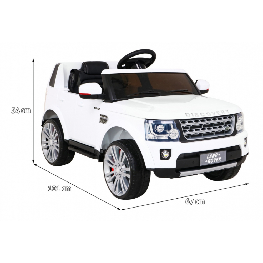 Elektromobilis Land Rover Discovery, baltas-Elektromobiliai vaikams, Visureigiai-e-vaikas
