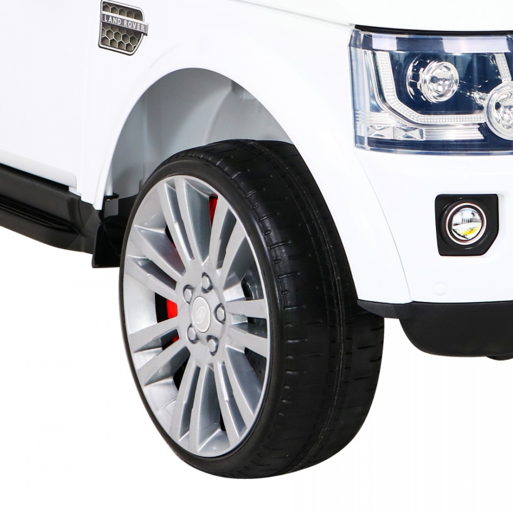 Elektromobilis Land Rover Discovery, baltas-Elektromobiliai vaikams, Visureigiai-e-vaikas