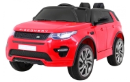 Land Rover Discovery dla dzieci Czerwony + Pilot + 5-pkt pasy + Regulacja siedzenia + EVA + MP3 LED