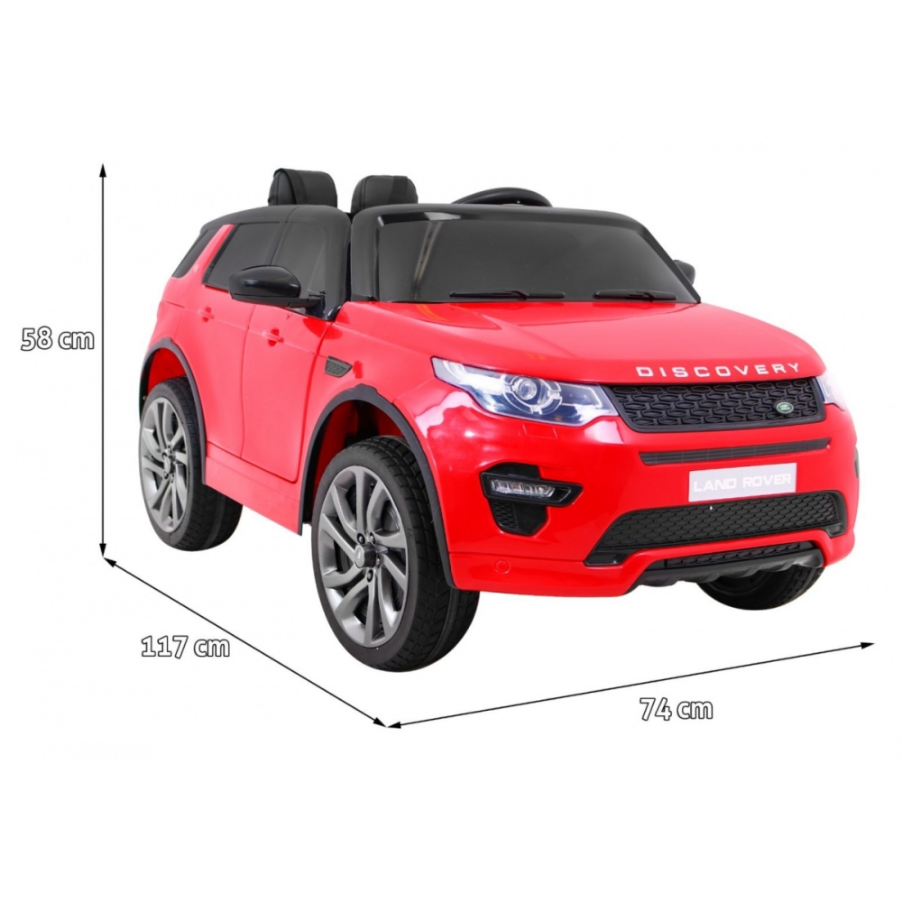 Elektromobilis Land Rover Discovery Ramiz, raudonas-Elektromobiliai vaikams, Visureigiai-e-vaikas