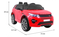 Land Rover Discovery dla dzieci Czerwony + Pilot + 5-pkt pasy + Regulacja siedzenia + EVA + MP3 LED