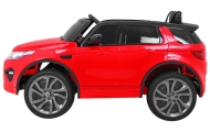Land Rover Discovery dla dzieci Czerwony + Pilot + 5-pkt pasy + Regulacja siedzenia + EVA + MP3 LED