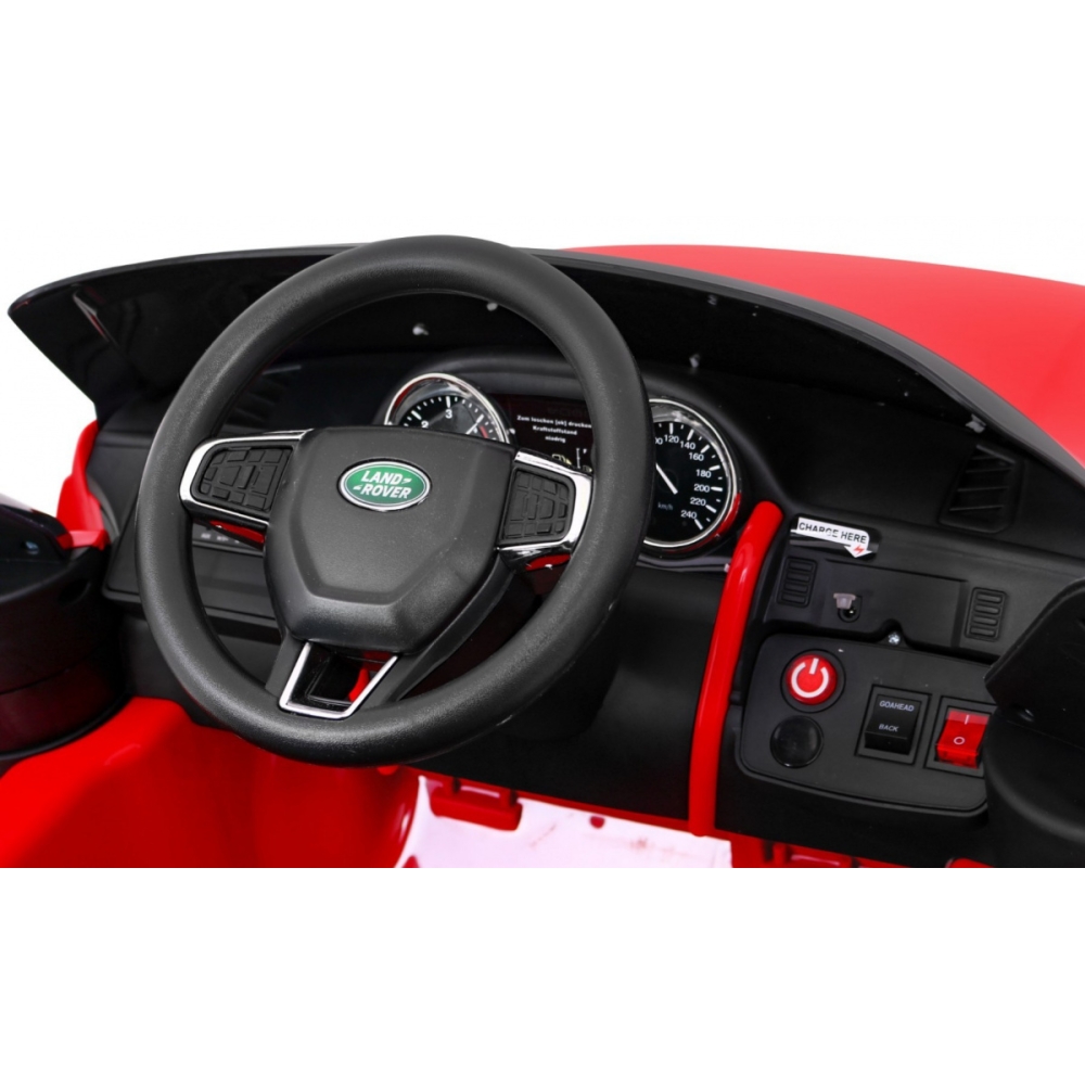 Elektromobilis Land Rover Discovery Ramiz, raudonas-Elektromobiliai vaikams, Visureigiai-e-vaikas