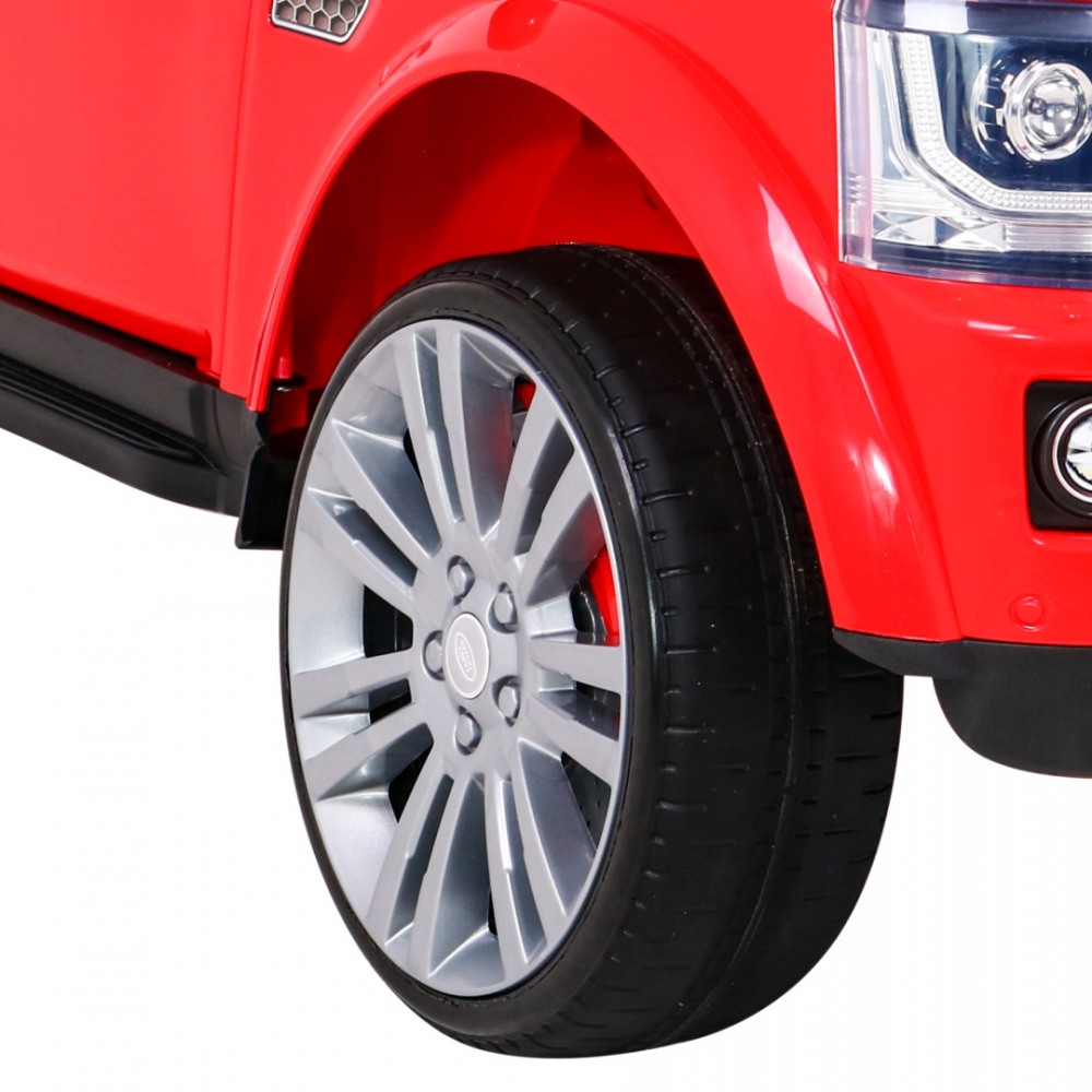 Elektromobilis Land Rover Discovery, raudonas-Elektromobiliai vaikams, Visureigiai-e-vaikas