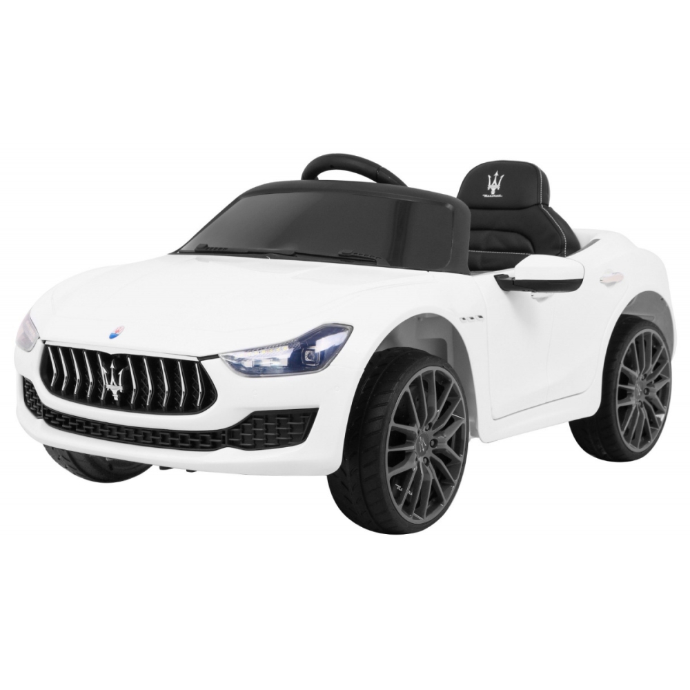 Elektromobilis Maserati Ghibli, baltas-Elektromobiliai vaikams, Mašinos-e-vaikas