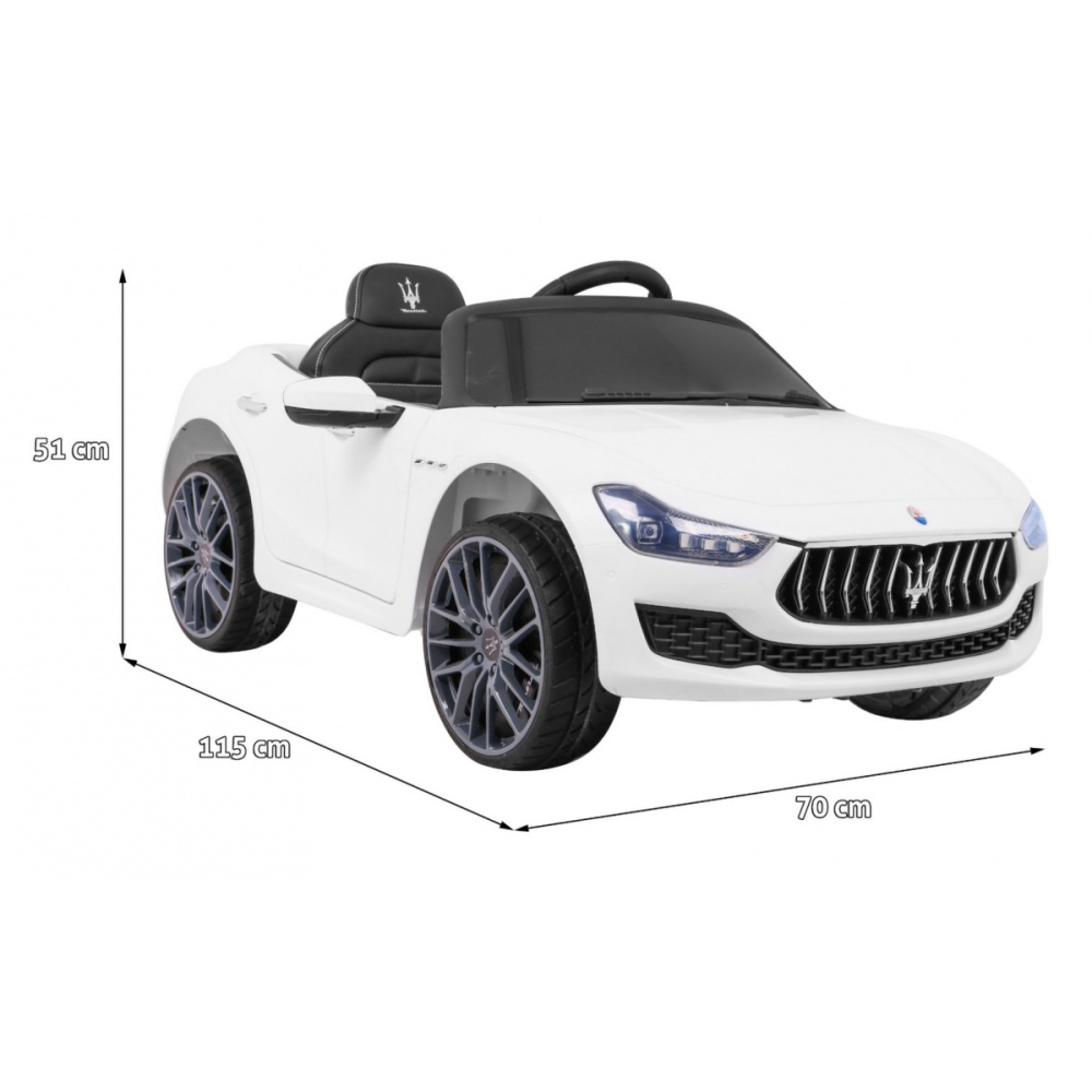 Elektromobilis Maserati Ghibli, baltas-Elektromobiliai vaikams, Mašinos-e-vaikas