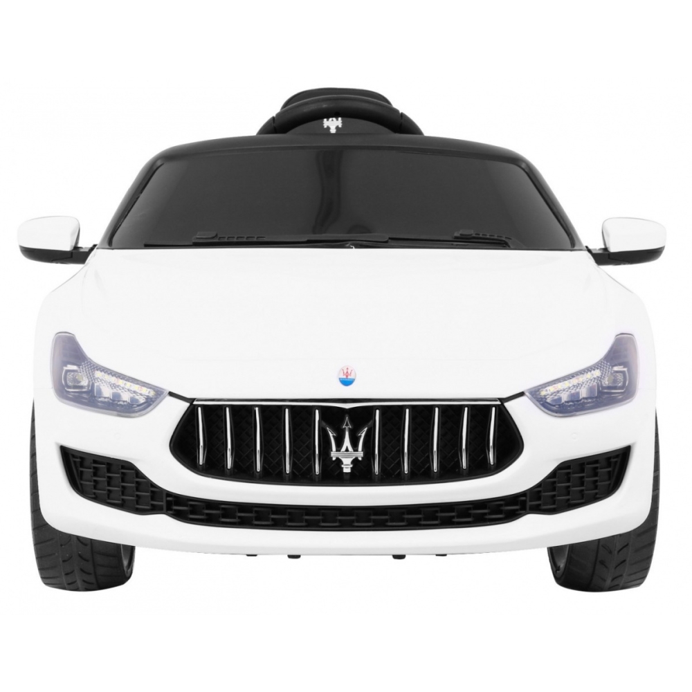 Elektromobilis Maserati Ghibli, baltas-Elektromobiliai vaikams, Mašinos-e-vaikas
