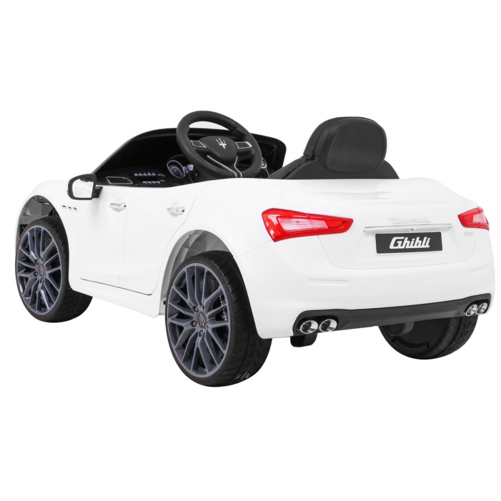 Elektromobilis Maserati Ghibli, baltas-Elektromobiliai vaikams, Mašinos-e-vaikas