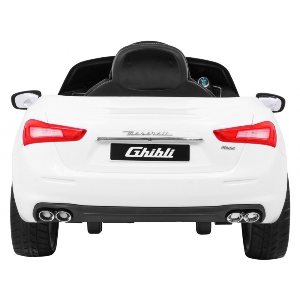 Elektromobilis Maserati Ghibli, baltas-Elektromobiliai vaikams, Mašinos-e-vaikas