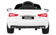 Elektromobilis Maserati Ghibli, baltas-Elektromobiliai vaikams, Mašinos-e-vaikas