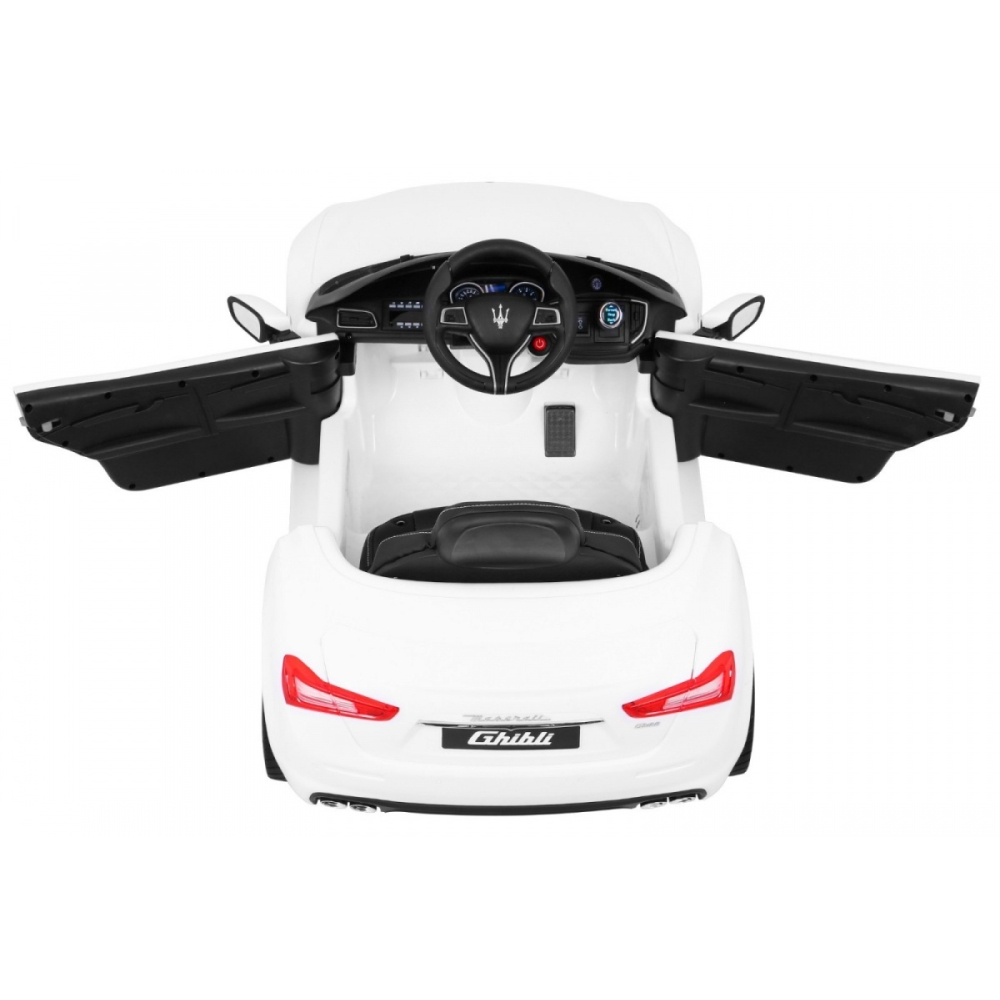Elektromobilis Maserati Ghibli, baltas-Elektromobiliai vaikams, Mašinos-e-vaikas