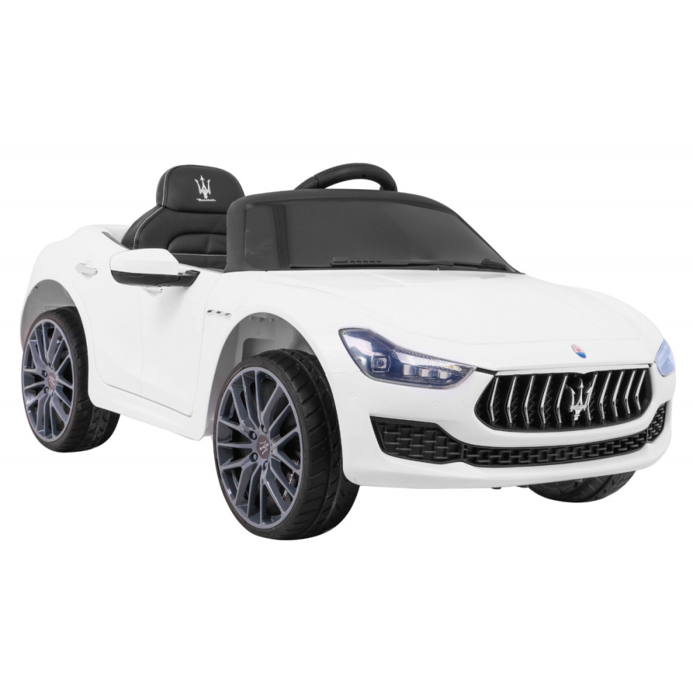 Elektromobilis Maserati Ghibli, baltas-Elektromobiliai vaikams, Mašinos-e-vaikas