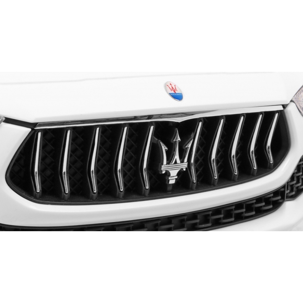 Elektromobilis Maserati Ghibli, baltas-Elektromobiliai vaikams, Mašinos-e-vaikas