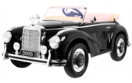Mercedes Benz 300S Retro dla dzieci Lakier Czarny + Pilot + EVA + Wolny Start + LED MP3
