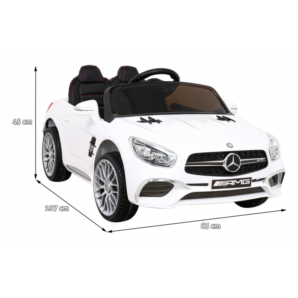 Elektromobilis Mercedes Benz AMG SL65 S, baltas-Elektromobiliai vaikams, Mašinos-e-vaikas