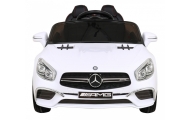 Mercedes Benz AMG SL65 S elektryczny dla dzieci Biały + Pilot + Audio LED + Ekoskóra + EVA + Wolny Start