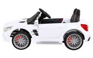 Mercedes Benz AMG SL65 S elektryczny dla dzieci Biały + Pilot + Audio LED + Ekoskóra + EVA + Wolny Start
