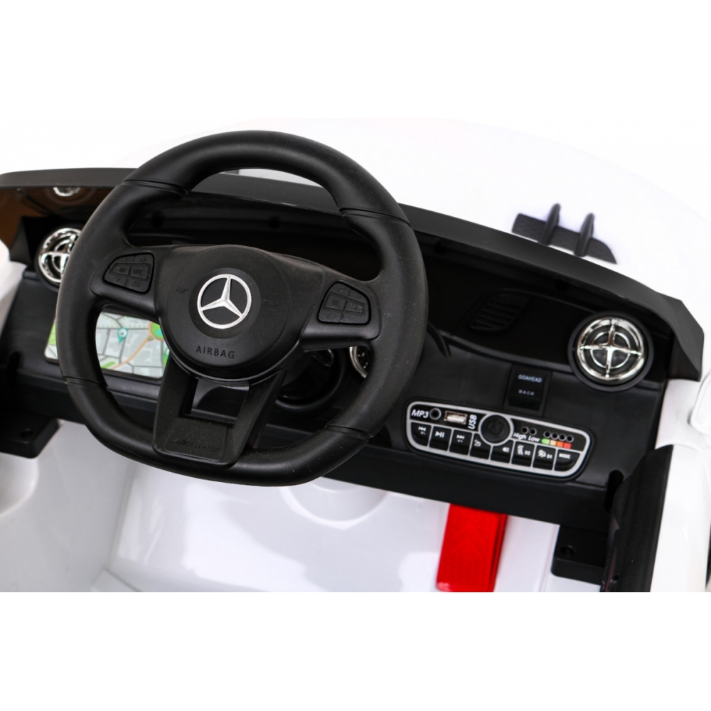 Elektromobilis Mercedes Benz AMG SL65 S, baltas-Elektromobiliai vaikams, Mašinos-e-vaikas