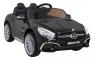 Mercedes Benz AMG SL65 S elektryczny dla dzieci Czarny + Pilot + Audio LED + Ekoskóra + EVA + Wolny Start