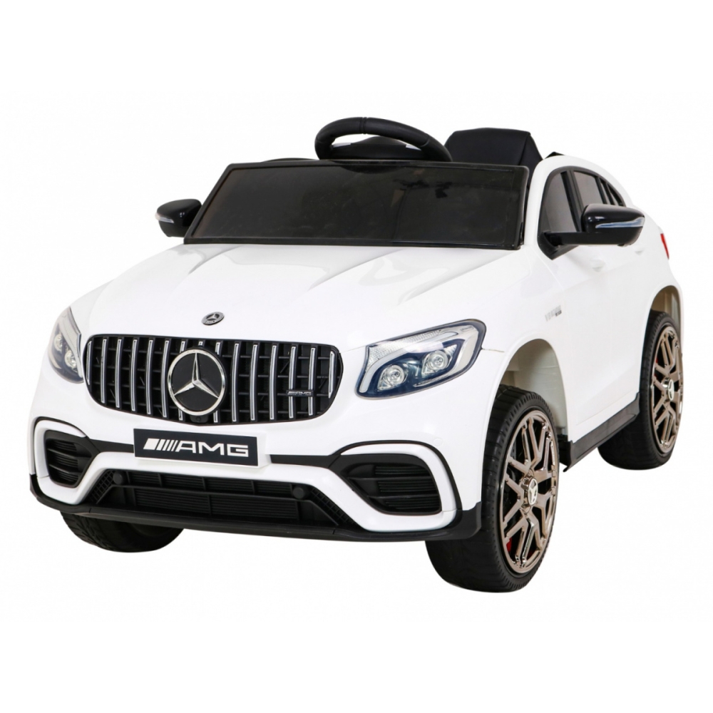 „Mercedes-Benz GLC63S“ vaikams, baltas visureigis + nuotolinio valdymo pultas + 4x4 pavara-Elektromobiliai vaikams, Visureigiai-