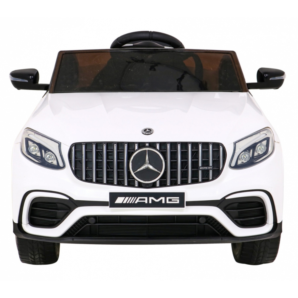 „Mercedes-Benz GLC63S“ vaikams, baltas visureigis + nuotolinio valdymo pultas + 4x4 pavara-Elektromobiliai vaikams, Visureigiai-