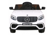 „Mercedes-Benz GLC63S“ vaikams, baltas visureigis + nuotolinio valdymo pultas + 4x4 pavara-Elektromobiliai vaikams, Visureigiai-