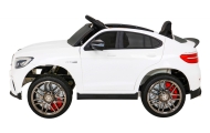 „Mercedes-Benz GLC63S“ vaikams, baltas visureigis + nuotolinio valdymo pultas + 4x4 pavara-Elektromobiliai vaikams, Visureigiai-