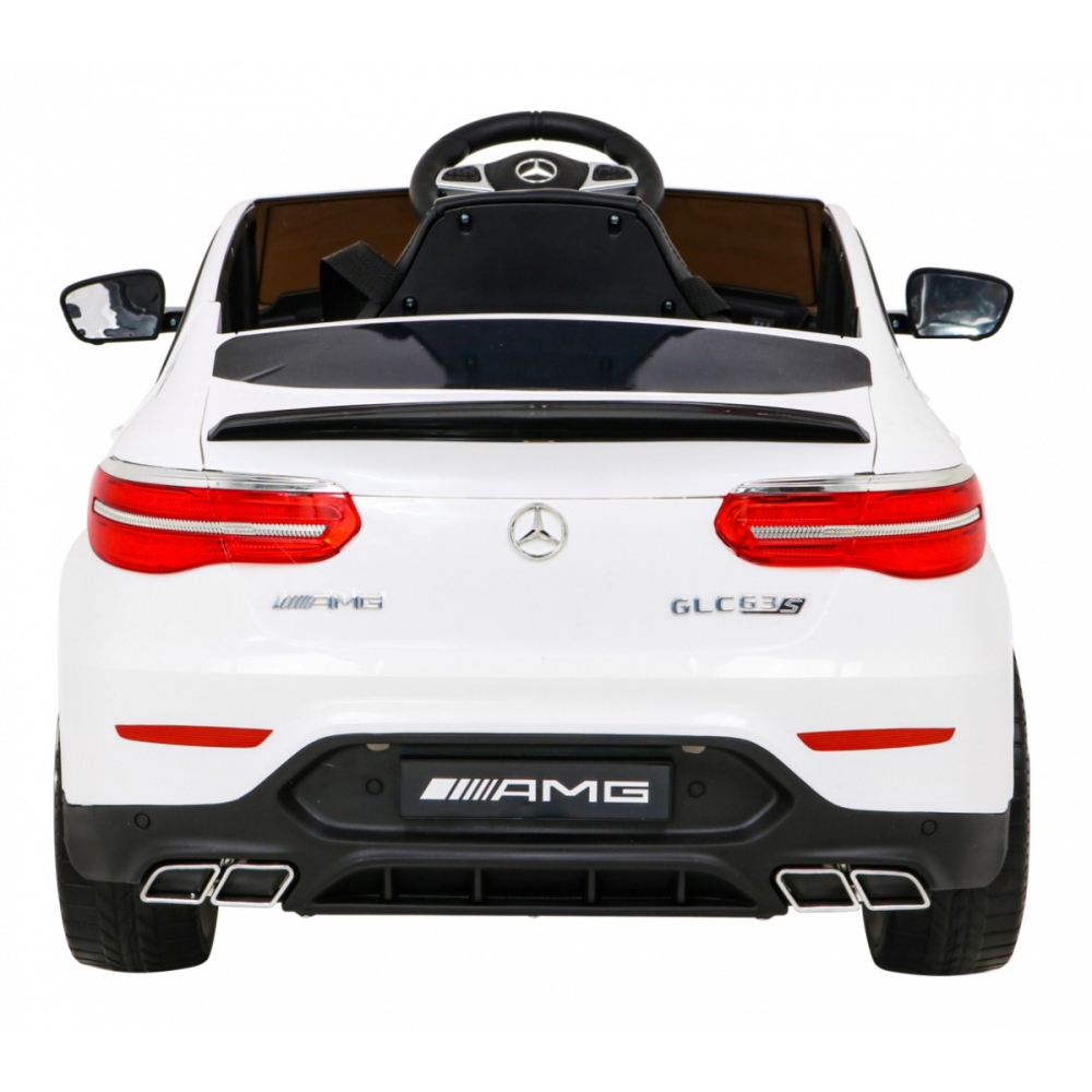 „Mercedes-Benz GLC63S“ vaikams, baltas visureigis + nuotolinio valdymo pultas + 4x4 pavara-Elektromobiliai vaikams, Visureigiai-