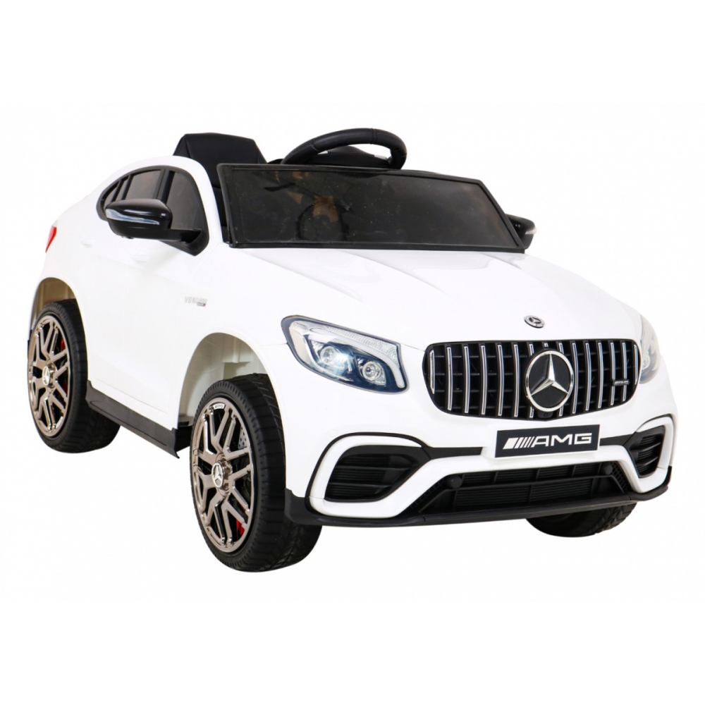 Mercedes Benz GLC63S dla dzieci, Biały SUV + Pilot + Napęd 4x4