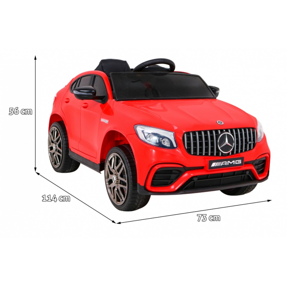 Elektromobilis Mercedes Benz GLC63S 4x4, Red-Elektromobiliai vaikams, Visureigiai-e-vaikas