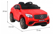 Mercedes Benz GLC63S dla dzieci Czerwony + Pilot + Napęd 4x4 + MP3 LED + EVA + Wolny Start