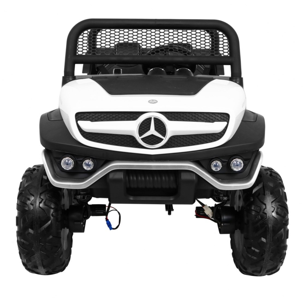 Elektromobilis Mercedes Benz Unimog 4x4, White-Elektromobiliai vaikams, Visureigiai-e-vaikas