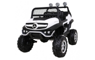 Mercedes Benz Unimog dla dzieci Biały + Napęd 4x4 + Pilot + Bagażnik + Wolny Start + MP3 LED