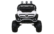Elektromobilis Mercedes Benz Unimog 4x4, White-Elektromobiliai vaikams, Visureigiai-e-vaikas