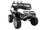 Elektromobilis Mercedes Benz Unimog 4x4, White-Elektromobiliai vaikams, Visureigiai-e-vaikas