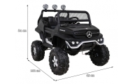 Elektromobilis Mercedes Benz Unimog 4x4, Black-Elektromobiliai vaikams, Visureigiai-e-vaikas