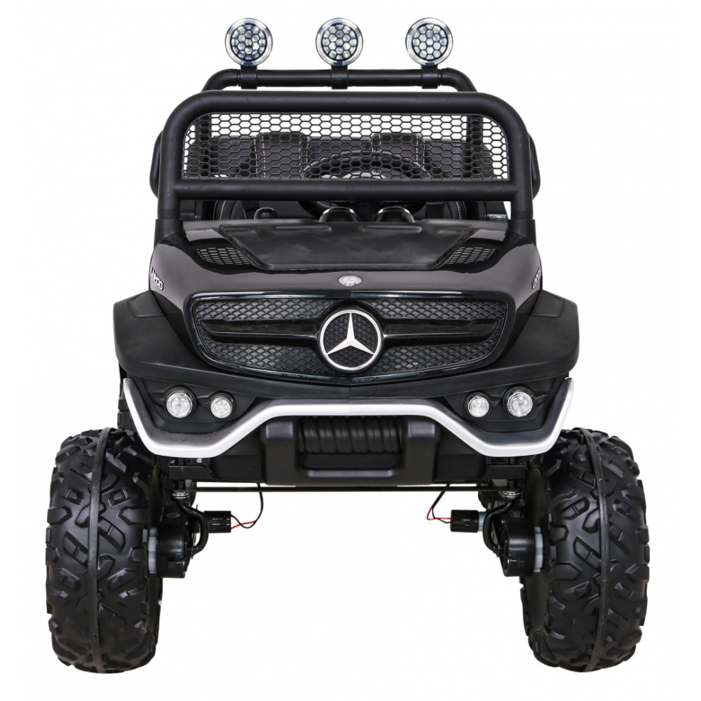 Elektromobilis Mercedes Benz Unimog 4x4, Black-Elektromobiliai vaikams, Visureigiai-e-vaikas