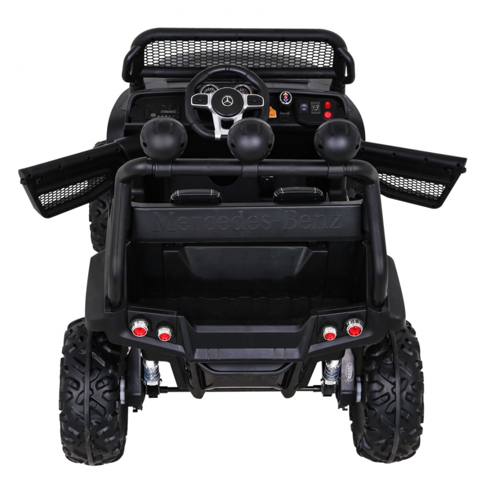 Elektromobilis Mercedes Benz Unimog 4x4, Black-Elektromobiliai vaikams, Visureigiai-e-vaikas