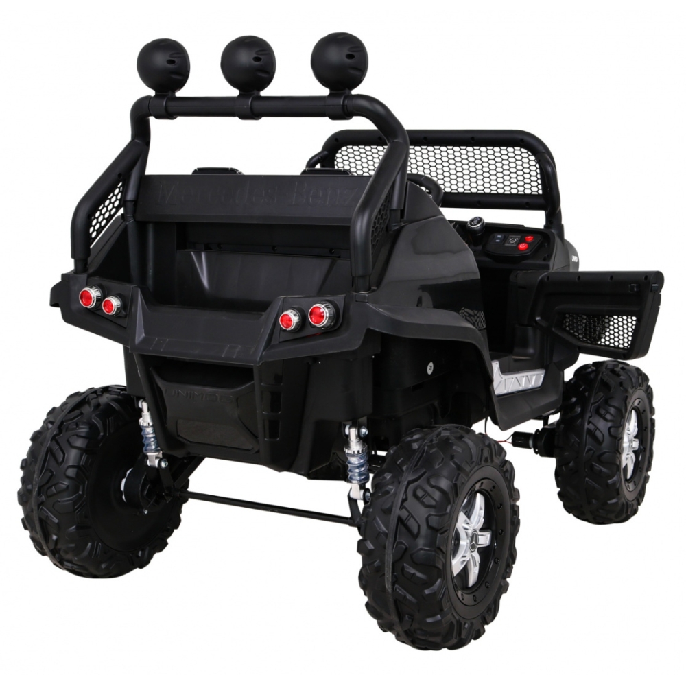 Elektromobilis Mercedes Benz Unimog 4x4, Black-Elektromobiliai vaikams, Visureigiai-e-vaikas
