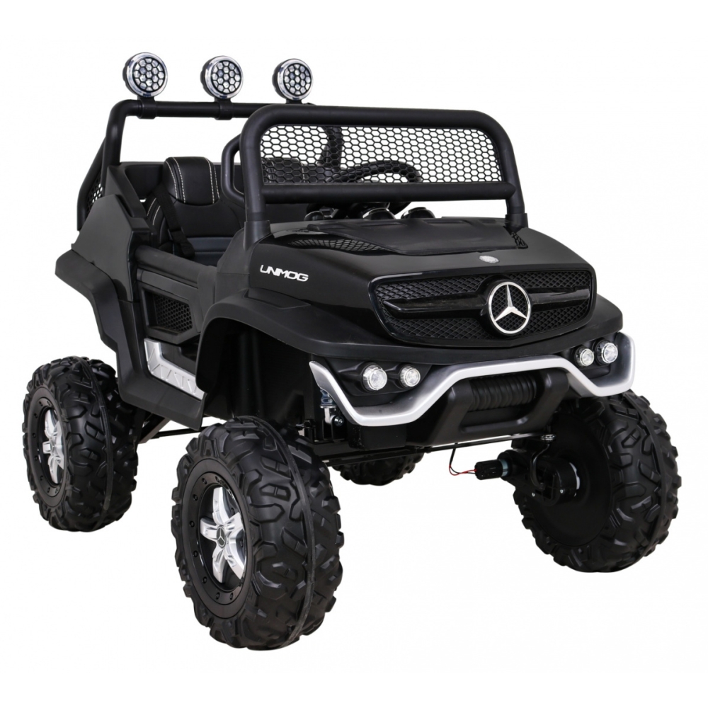 Elektromobilis Mercedes Benz Unimog 4x4, Black-Elektromobiliai vaikams, Visureigiai-e-vaikas