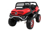 Mercedes Benz Unimog dla dzieci Czerwony + Napęd 4x4 + Pilot + Bagażnik + Wolny Start + MP3 LED