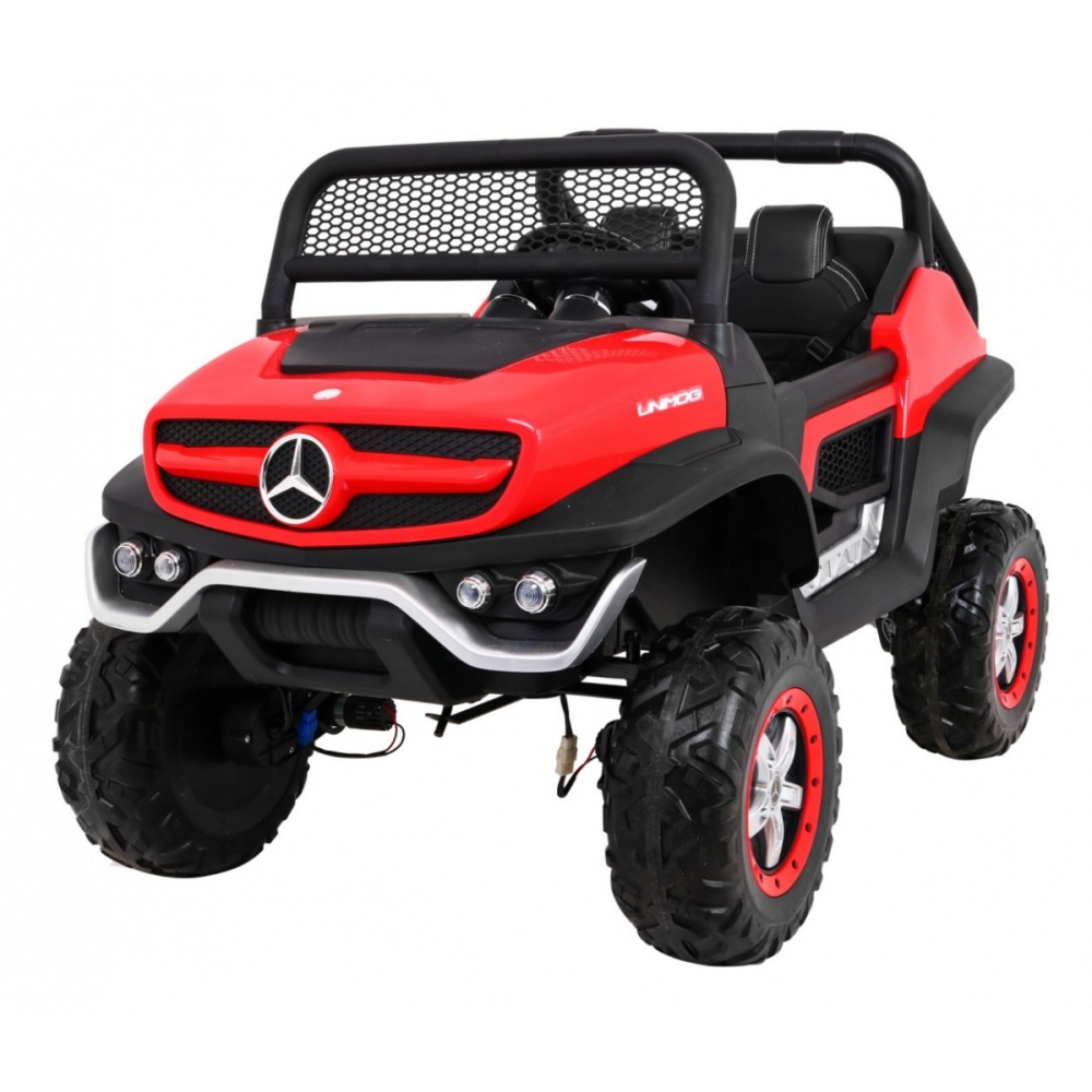 Elektromobilis Mercedes Benz Unimog 4x4, Red-Elektromobiliai vaikams, Visureigiai-e-vaikas