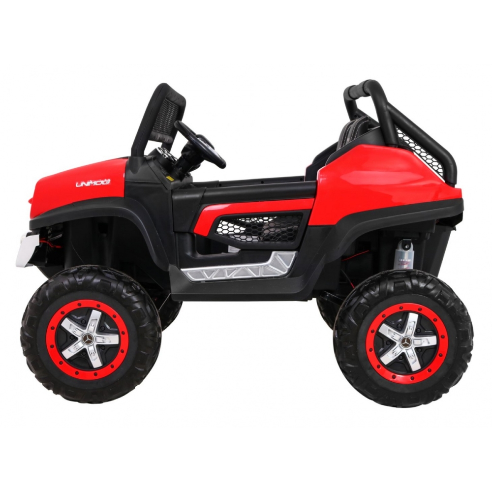 Elektromobilis Mercedes Benz Unimog 4x4, Red-Elektromobiliai vaikams, Visureigiai-e-vaikas